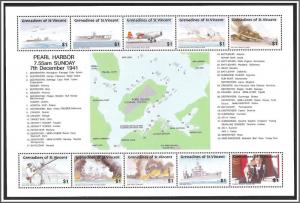 St Vincent Grenadines #818 Pearl Harbor Mini-Sheet MNH