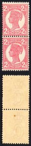 Queensland SG236 2 1/2d Rose U/M PAIR Cat 34++ pounds