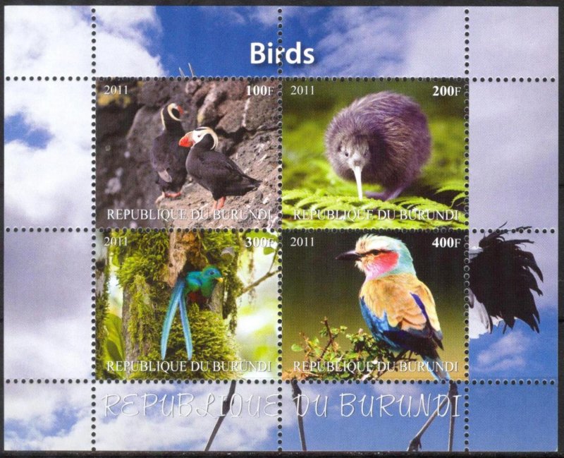 Burundi 2011 Birds (3) MNH Cinderella !