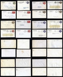 Lot of 16 Advertising/Corner Card Postal Stationary covers dated 1920s to 1940s