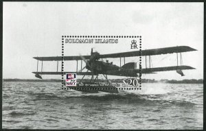 Solomon Islands 1141, MNH. Naval Aviation, centenary, 2009. Short 184 Seaplane.