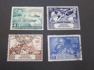 British Honduras 1949 Sc 137-40 set FU