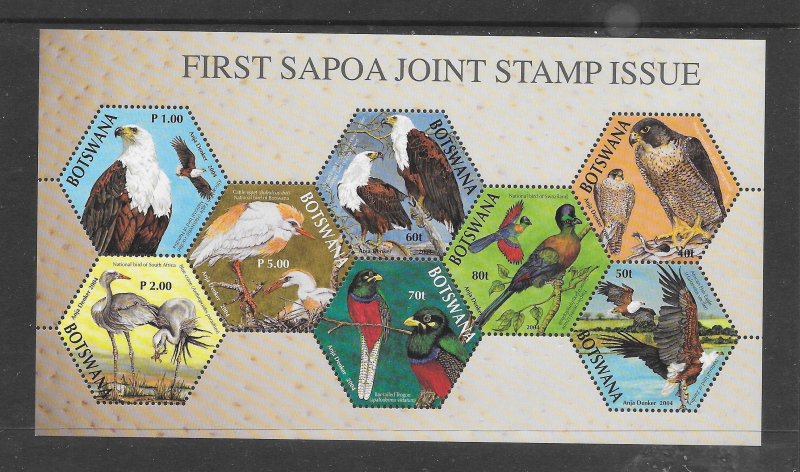 BIRDS - BOTSWANA #793 SAPOA JOINT ISSUE MNH