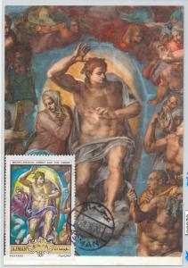 62838 -  AJMAN - POSTAL HISTORY: MAXIMUM CARD 1970 - ART: MICHELANGELO