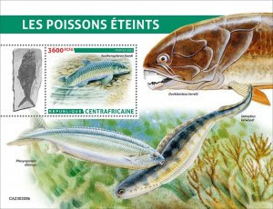 C A R - 2023 - Extinct Fishes - Perf Souv Sheet - Mint Never Hinged