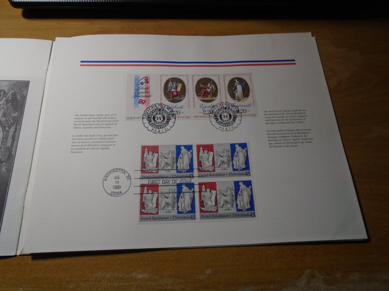 United States Philatelic Souvenir  #  USA C120//  #  France  2145a  used