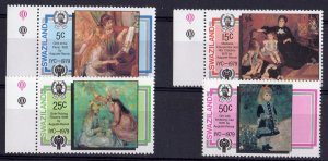 Swaziland 1979 Sc#325/328 RENOIR PAINTINGS ICY '79 Set (4) MNH