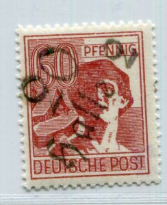 GERMANY SOVIET ZONE HOP BEZIRKSHANDSTEMPEL BEZIRK 20 RARE 60pf 179 IV MNH 161