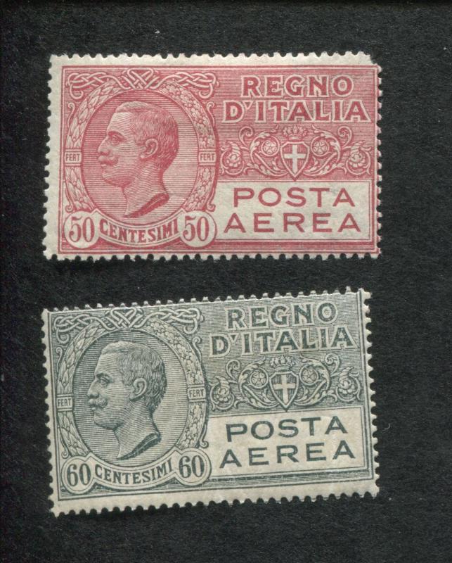 Set of 2 1928 Italy Air Mail Postage Stamps #C3-C4