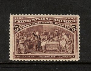 USA #234 Mint Fine+ Never Hinged