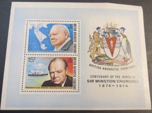 BRITISH ANTARCTIC TERR. # 63a--MINT/NEVER HINGED--SOUVENIR SHEET --1974