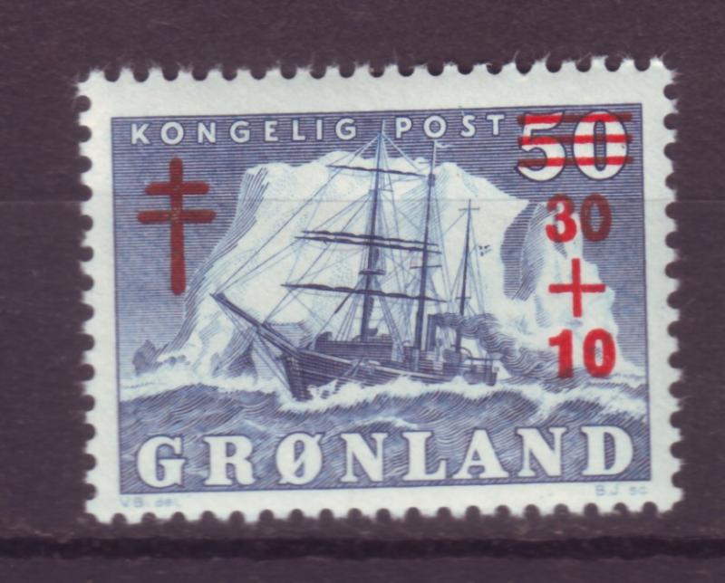 J16599 JLstamps 1958 greenland set of 1 mnh #b1 medicine