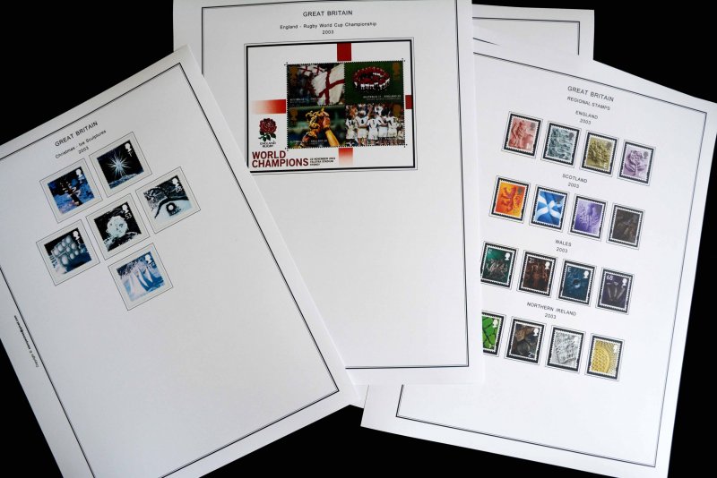 COLOR PRINTED GREAT BRITAIN 2000-2010 STAMP ALBUM PAGES (140 illustrated pages)