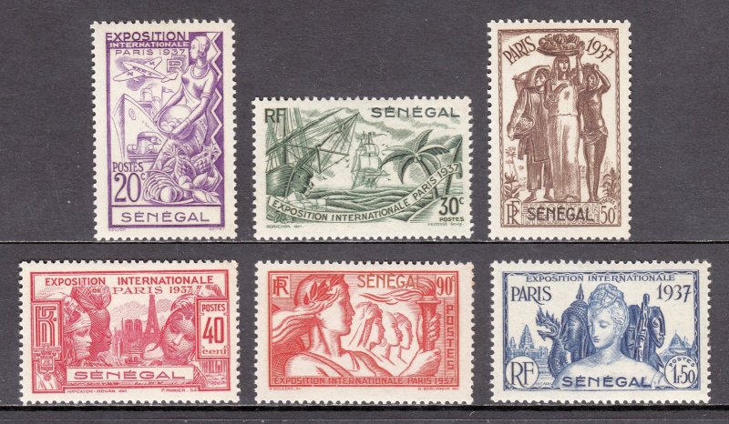 Senegal - Scott #172-177 - MNH - Toning, a few with glazed gum - SCV $11.20