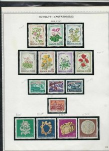 hungary issues of 1968-73 flowers & antiques etc stamps page ref 18312