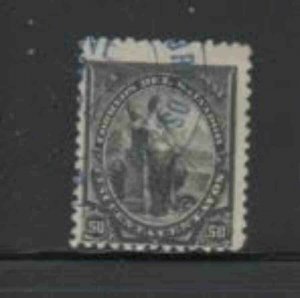 SALVADOR. EL #99 1894 50c LIBERTY F-VF USED a