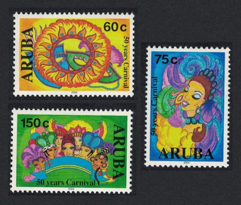 Aruba 50th Anniversary of Carnival 3v SG#334-336