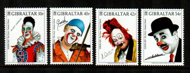 Gibraltar 2002  # Europa Clowns set MNH # 901-904