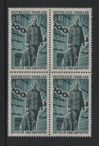 France   #1118  MNH  1964 returning deportees block of 4