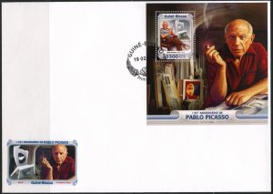 GUINEA BISSAU 2016 135th BIRTH ANNIVERSARY  OF PABLO PICASSO  S/S  FDC