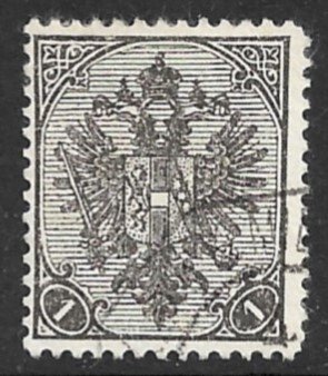 BOSNIA AND HERZEGOVINA 1900 1h Arms P.12.5 Sc11,SG148 VFU