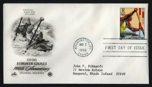 #3068b 32c Men's Canoeing, Art Craft-PCS FDC **ANY 5=FREE SHIPPING**