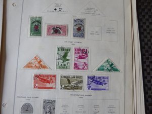 Liberia 1892-1976 Stamp Collection on Scott International Stamp Album Pages