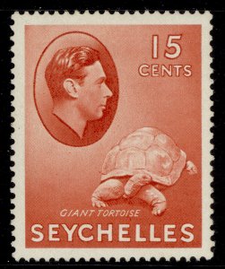 SEYCHELLES GVI SG139ab, 15c brown-red, M MINT. Cat £11.