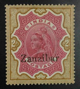 MOMEN: ZANZIBAR SG #19 1895-6 MINT OG H £110 LOT #64600