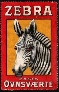 Vintage Denmark Poster Stamp Zebra Pasta Oven Black Your Tiled Stove Shines