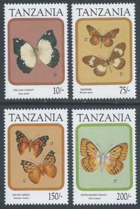 Tanzania #727,30,32-3 NH Butterflies Part 2