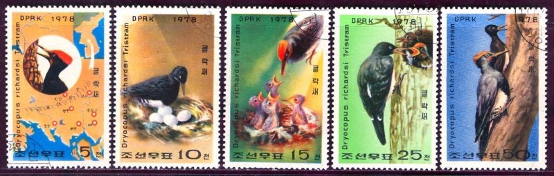 North Korea.; 1978: Sc. # 1751-1755: Used CTO Cpl. Set