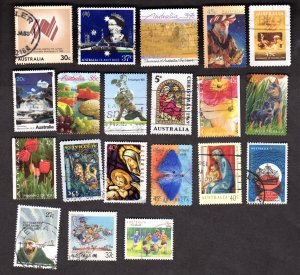 Australia, Lot of 50 used stamps, CV = $ 12.50  Lot 220360 -06