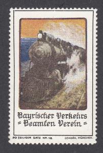 Germany Poster Stamp  RAILWAY TRAIN LOCOMOTIVE