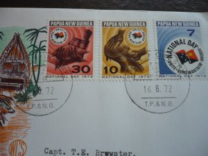 Postal History - Papua New Guinea - Scott# 352-354 - First Day Cover