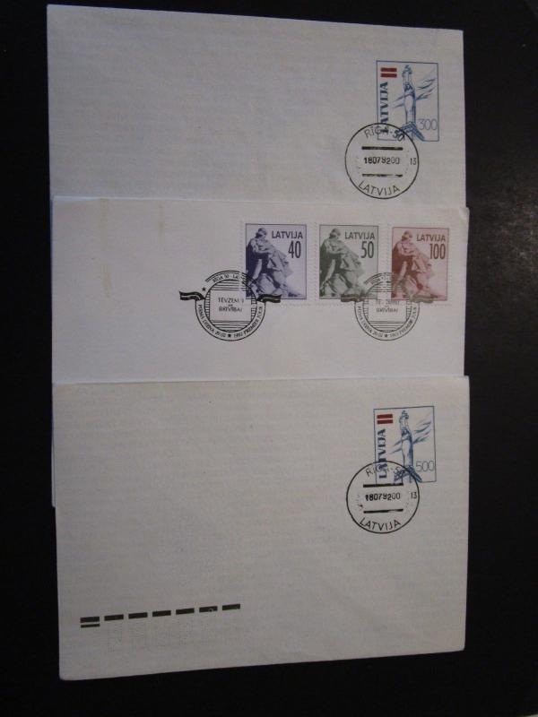 Latvia 5 First Day Covers / Light Corner Creases from Mounting (II) - M22