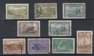 Canada Mid Period Collection Of 9 Fine Used JK4950