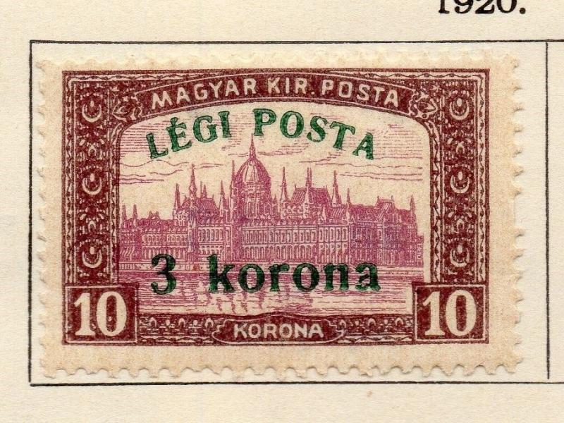 Hungary 1920 Early Issue Fine Mint Hinged 3kr. Surcharged 104182 
