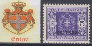 Italy Eritrea  1934 - Segnatasse n.36 - cat. 270$ - Super centered - MNH**