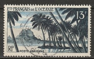 French Polynesia 1955 Sc C23 air post used Papeete CDS