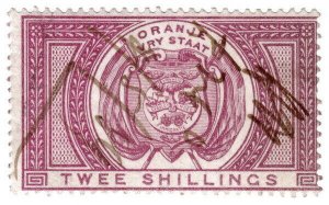 (I.B) Orange Free State Revenue : Duty Stamp 2/-