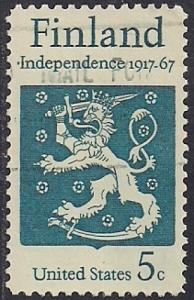 1334 5 cent Finnish Independence VF used