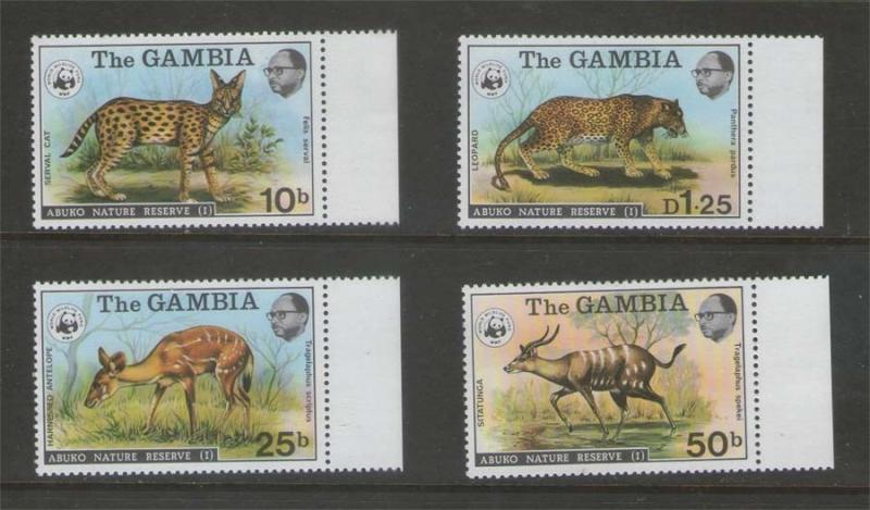 Gambia 1976 WWF Sc 341-344 MNH