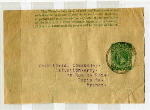 JAMAICA; Early 1918 GV Censor Newspaper Wrapper portion used to France
