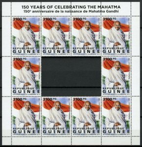 Guinea Mahatma Gandhi Stamps 2019 MNH Famous People Historical Figures 10v M/S