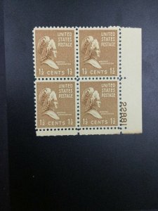 MOMEN: US STAMPS #805 PLATE BLOCK MINT OG NH LOT #52357