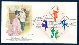 UNITED STATES FDC 13¢ Dance BLK 1978 Fleetwood