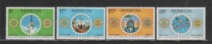 BERMUDA #308-311 1974 ROTARY INTERNATIONAL 50TH. ANNIV. MINT VF LH O.G