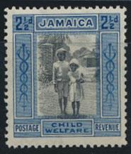 Jamaica SG 107c SC# B2 Mint VL Hinge  child welface 1923 see details