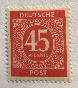 Germany 1946 Scott 550 MH -  45pf, Numeral